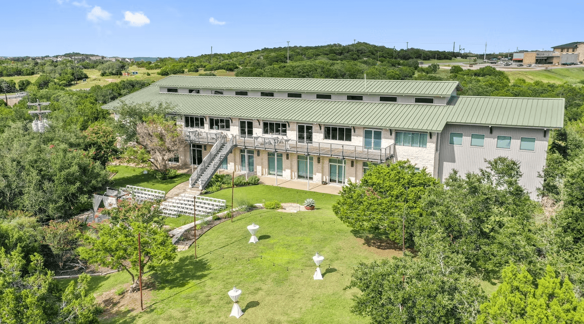 MP Entertainment set up at The Terrace Club in Dripping Springs, Texas